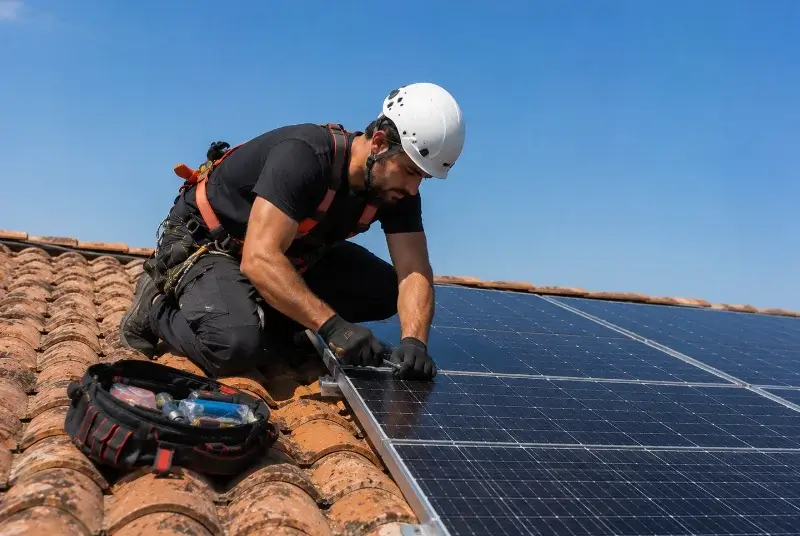 Maintenance et monitoring de panneaux solaires à Vaour